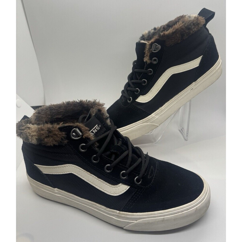 Vans Sk8-Hi Platform MTE Women's Size 8 All Weather Suede Black Sneakers Shoes